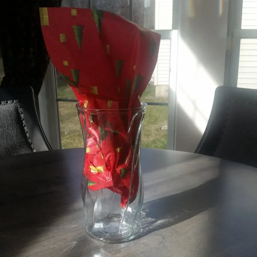 Vintage Fluted Flower Vase